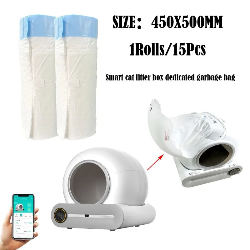 Smart Pet Cat Toilet Trash Bag Collect Feces Portable Disposable Bag Cat Toilet Accessories 1 Rolls