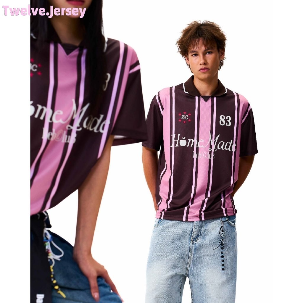 เสื้อกีฬา BEB CLUB สีน้ำตาลและสีชมพู