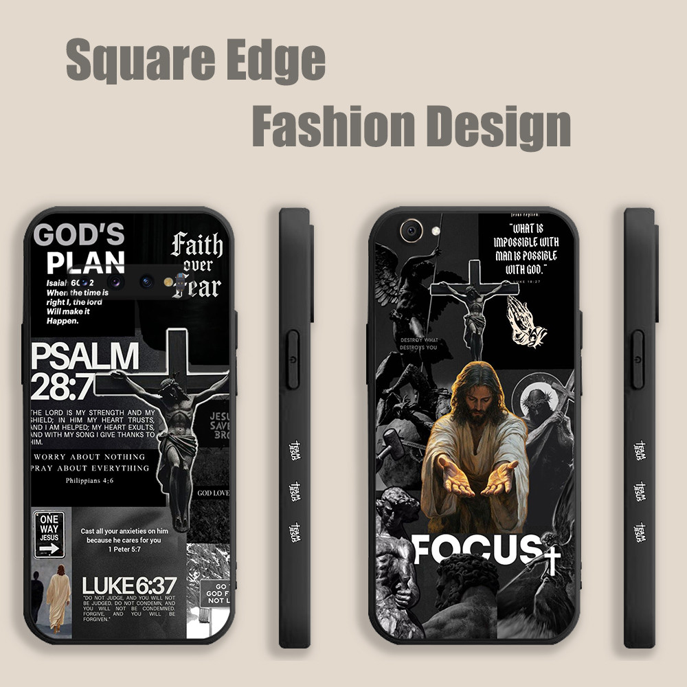 สําหรับVivo Y72 5G V23e V23 S12 Y01 Y03 Y55 X80 Pro Bible Verse JESUSพระเจ้าความงามZDK03 เคสโทรศัพท์