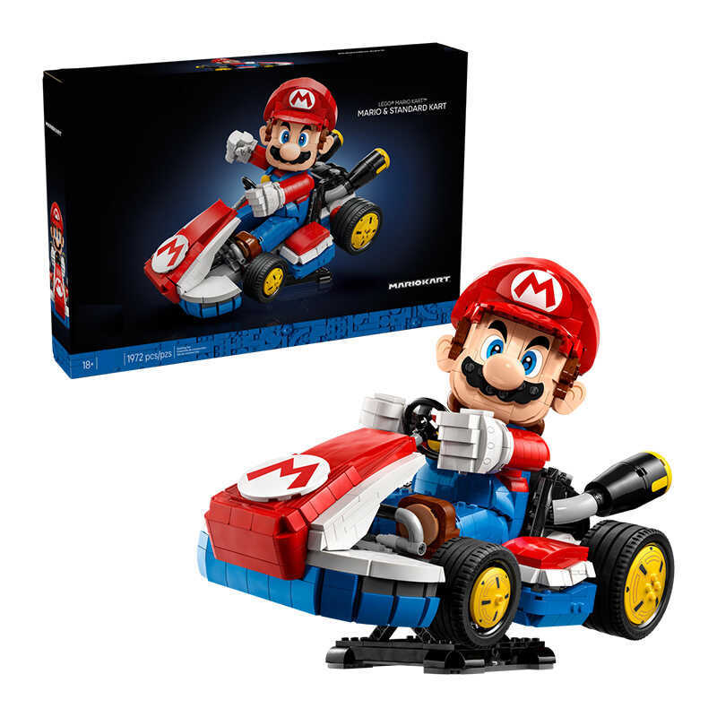 เข้ากันได้กับ Lego 72037 Super Mario Kart Car Racing Creative Series Building Blocks ประกอบของเล่น
