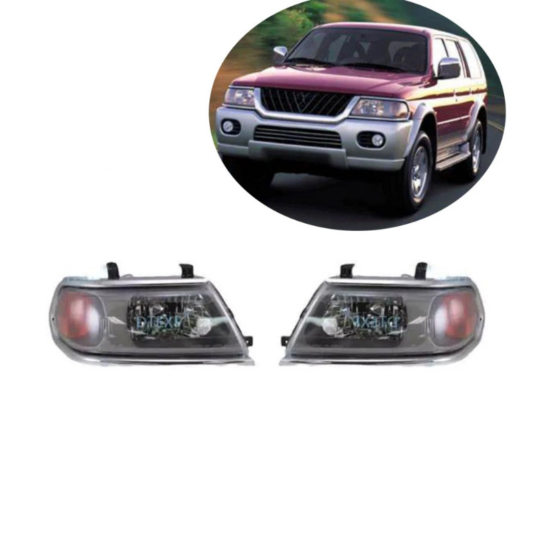 1 Pcs Grey Headlight for Pajero Sport K90 MR566771 2000-2006 Front Lamp for Nativa Turning Signal C