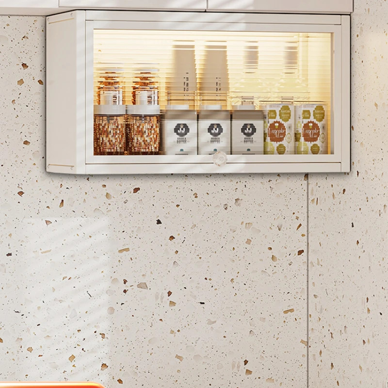 Kitchen Seasoning Product Storage Rack under Cabinet Seasoning Cabinet Milk White Multi-Functional
