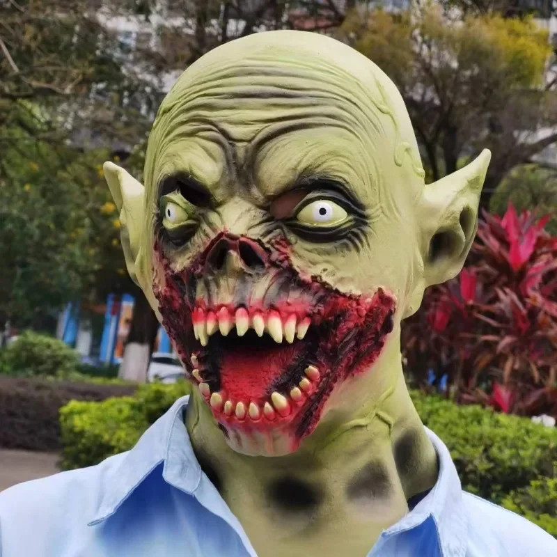 Halloween Vampire Mask Latex Horror Headgear Zombie Bad Mouth Joker Scaring Mask