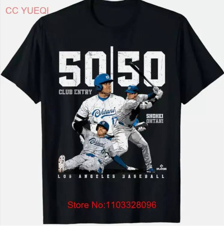 Ohtani ประวัติศาสตร์ 50-50 Club Entry Shohei Ohtani เสื้อยืดเสื้อ HOT ทุกขนาด