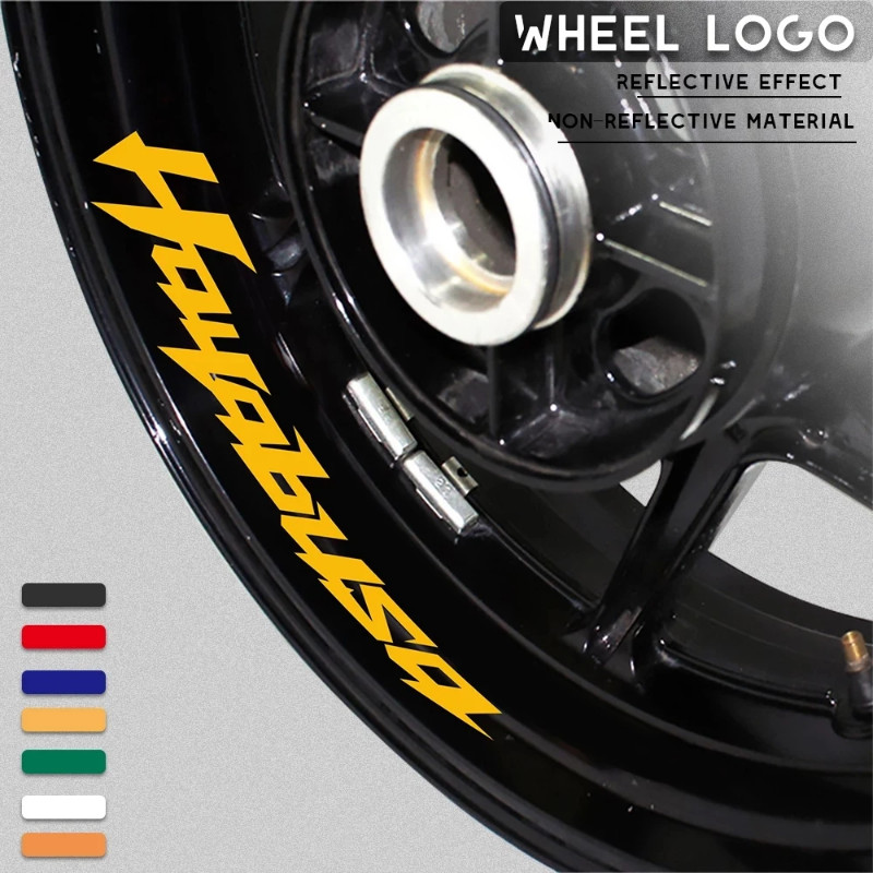 Motorcycle Wheel Sticker Waterproof Reflective Moto Rim Tape Rim Sticker Suitable For SUZUKI HAYABU