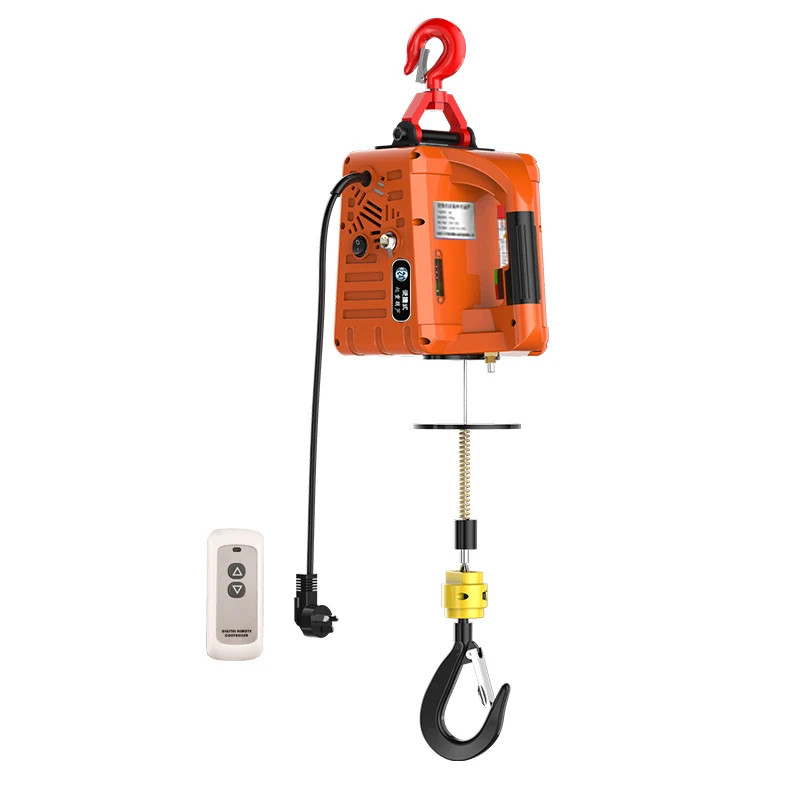 Electric Hoist Winch Portable Crane Wireless or Wire Remote Control  Lifting Hoist Household Indoor