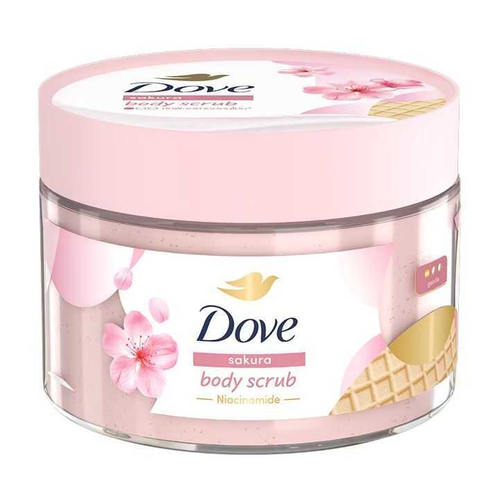 280ก. Dove Body Scrub Sakura สําหรับผิวกายที่เนียนนุ่ม