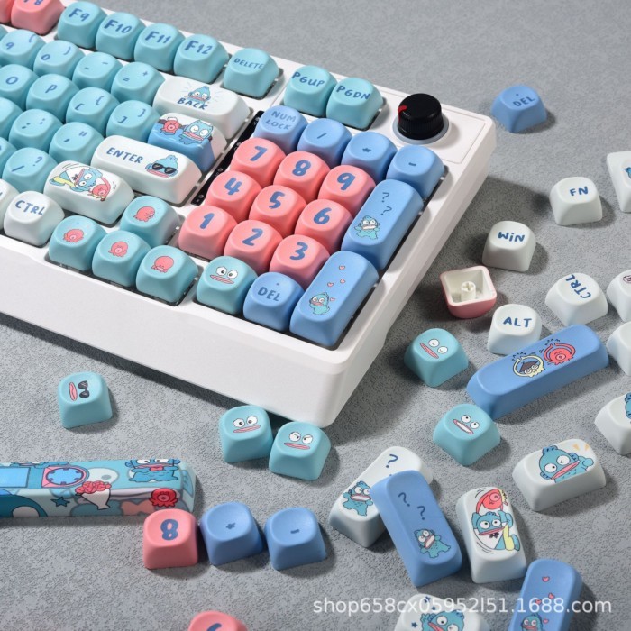 ธีมปลาน่าเกลียด MOA ความสูง Keycap วัสดุ PBT ระเหิดคีย์บอร์ดเครื่องกล Keycap Zhuyin หลายภาษา