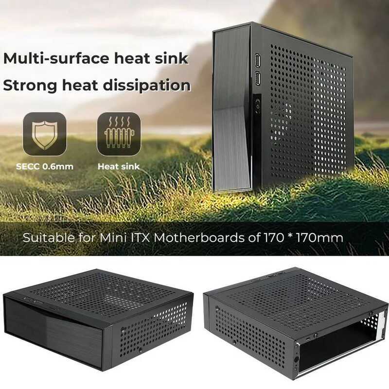 ITX SFF Case Mini Small Form Factor Tower Computer Chassis for HTPC 0.6mm SECC Vented Panels Gaming 
