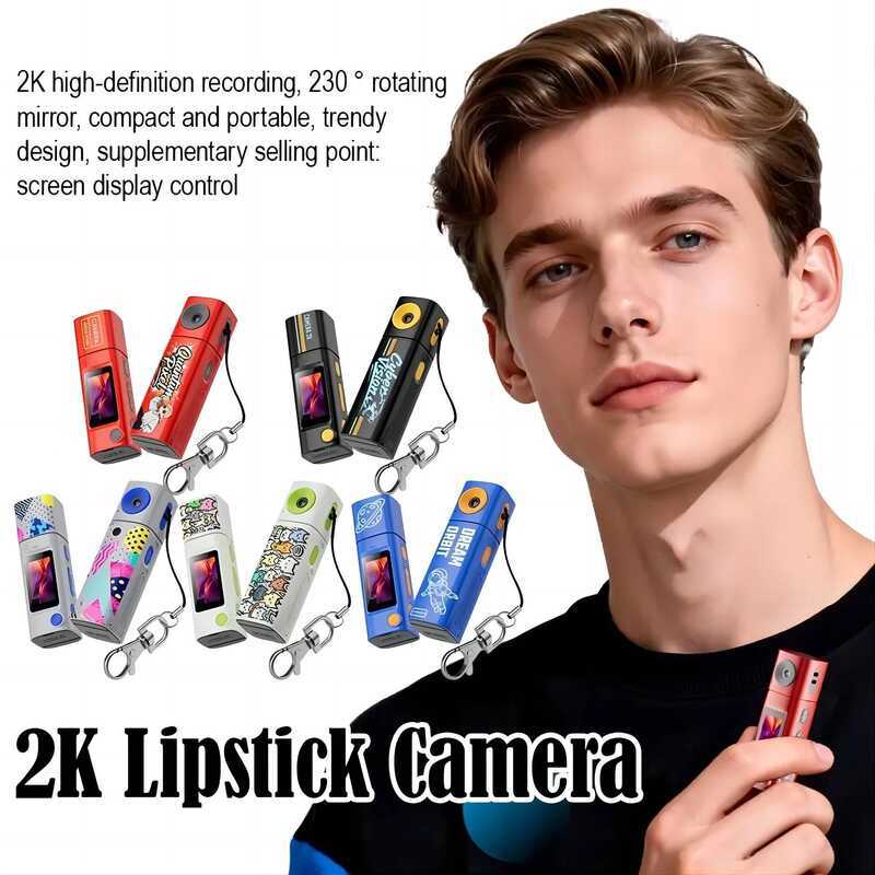 G10 Thumb Mini Camera Lipstick Series 2K HD Portable Sports Camcorder for Students Outdoor Photograp