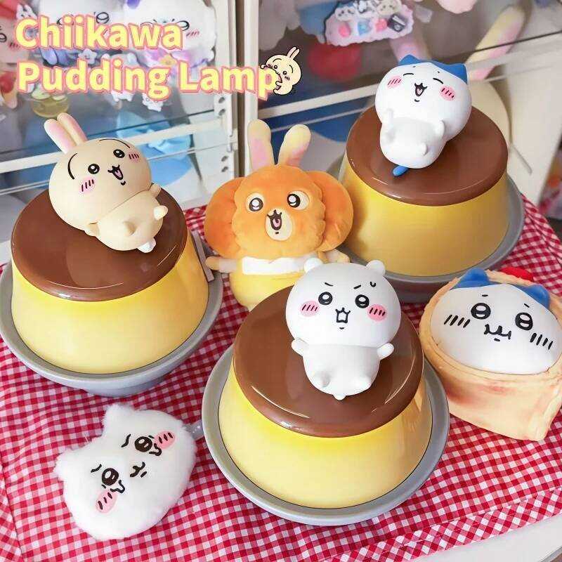C Chiikawa Pudding Lamp Kawaii Hachiware Usagi Desop Ornament Toy Birthday Gift Anime Fans Bedroom