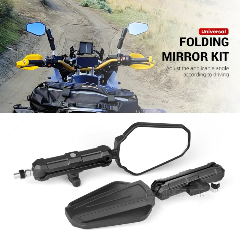 Motorcycle West Wind Rearview Mirror Foldable Adventure Side Mirrors For BMW R9t S1000 F800GS R Nin