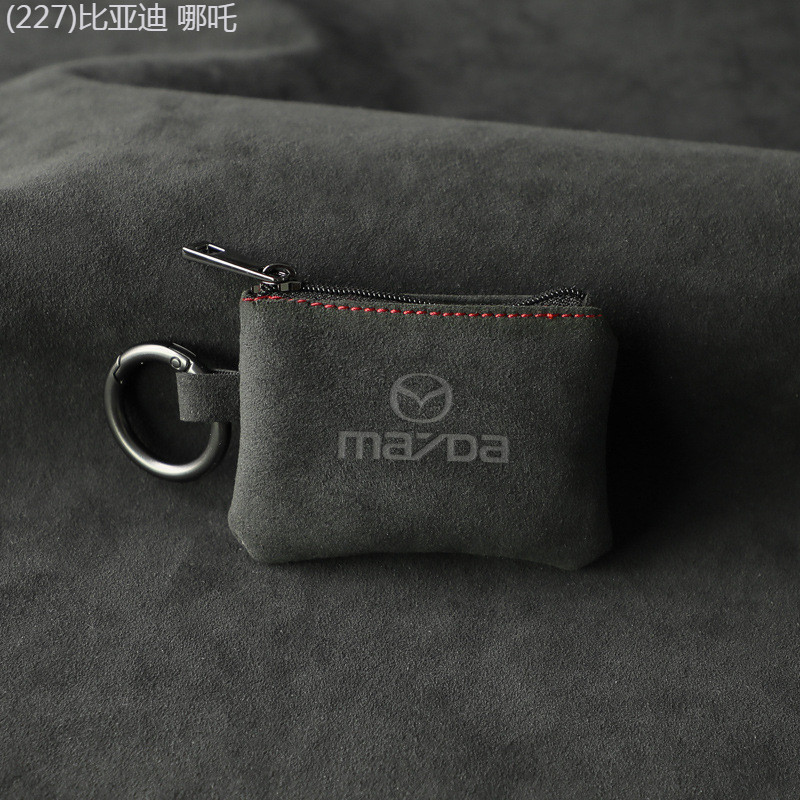 【2022 -2025】 Suitable For Mazda3 Angkesela CX30 Alcantara Suede Leather Car Key Bag Key Bag With Zi