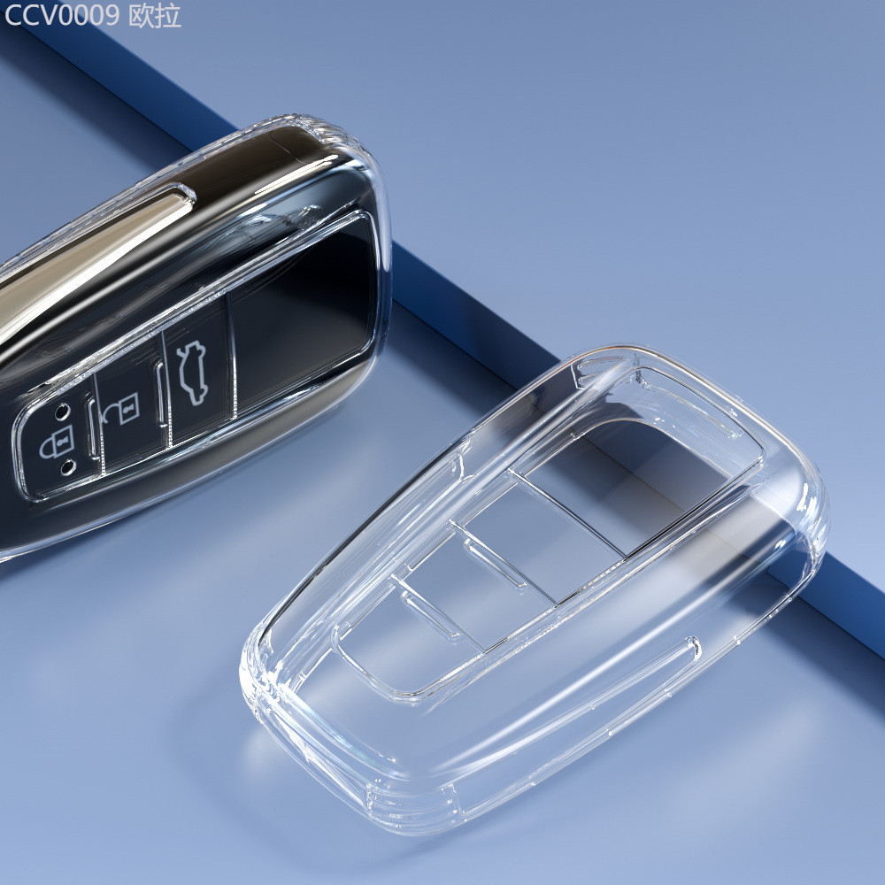 【2024-2025】 เหมาะสำหรับเคสกุญแจโปร่งใสแบบรวมทุกอย่างของ Toyota Highlander RAV4 Camry เคสกุญแจ Prado