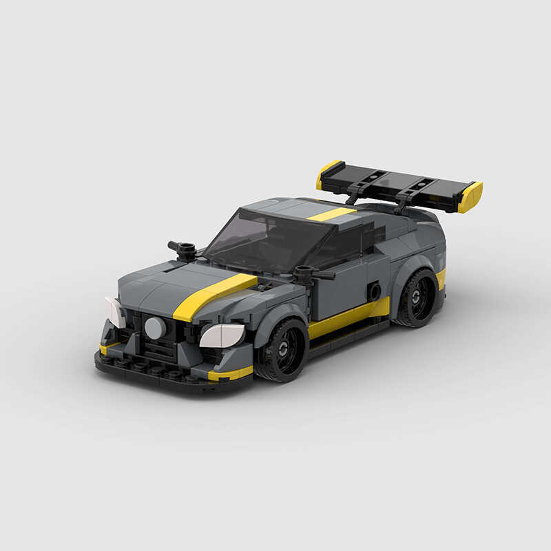 MOC Building Blocks ใช้งานร่วมกับ Lego speed Series 8 กริด Mercedes-Benz C63 Racing Car Matching Boy