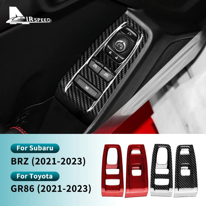 Real Hard Carbon Fiber Sticker For Subaru BRZ Toyota GR86 2021 2022 2023 2024LHD US Version Door Wi