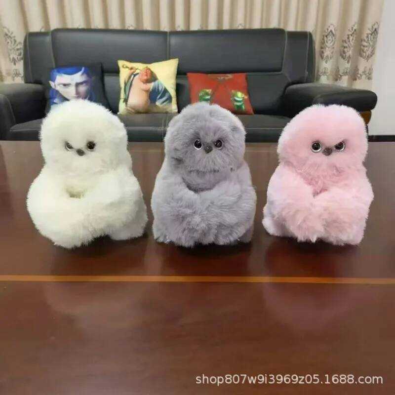C New Shy Cute Pet Plush Owl Can Sing Emotional Companion Plush Doll