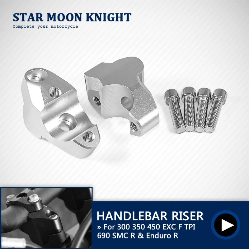 Motorcycle Accessories Handlebar Riser Drag Handle Bar Clamp Extend Adapter For 300 350 450 EXC F T