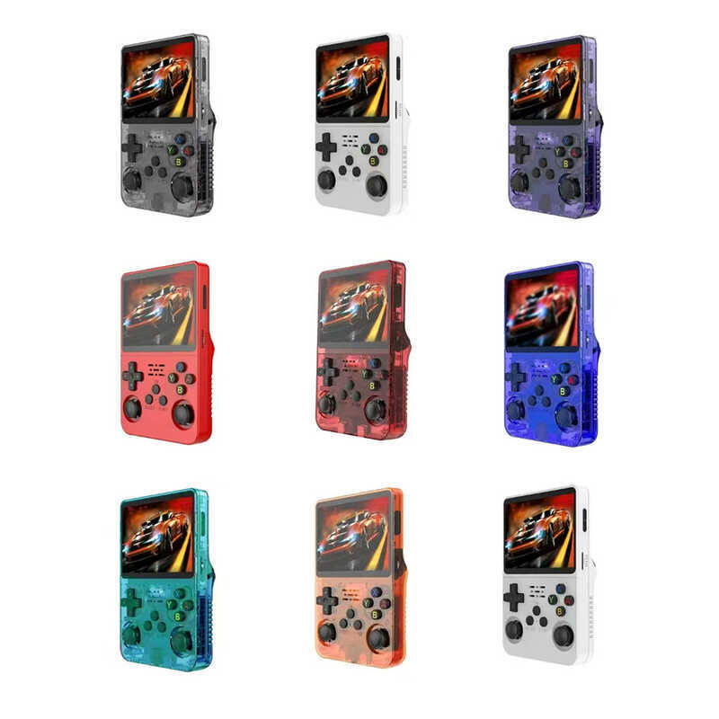 R36S Kaiyuan เครื่องจําลองเกมมือถือ RK3326 หน่วยความจํา 1GB 32/64/128/256GB TF Card