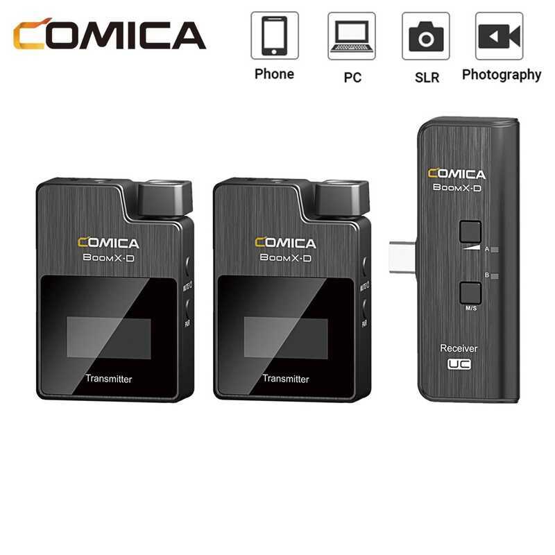Comark COMICA BoomX-D UC1 UC2 ไมโครโฟนไร้สายกล้องโทรศัพท์มือถือจักรยานวิทยุไมโครโฟน