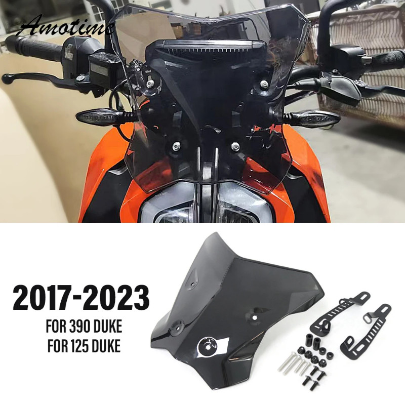 For 390 Duke 2017-2023 Windshield Flyscreen For 390Duke  290Duke 125Duke Duke390 Motor Windscreen G
