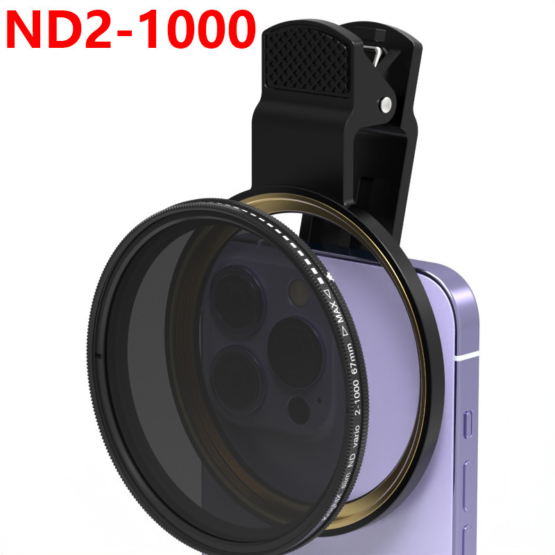 เลนส์กล้องปรับ ND2-1000 ND ND สําหรับโทรศัพท์มือถือ 37 มม.-67 มม.