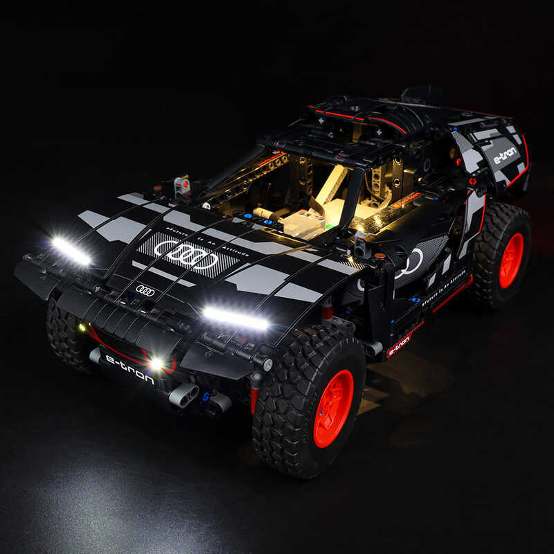 KY แม้แต่เหมาะสําหรับ Lego Mechanical Group 42160 Audi RS Rally รถ LED Building Block ของเล่นแสง