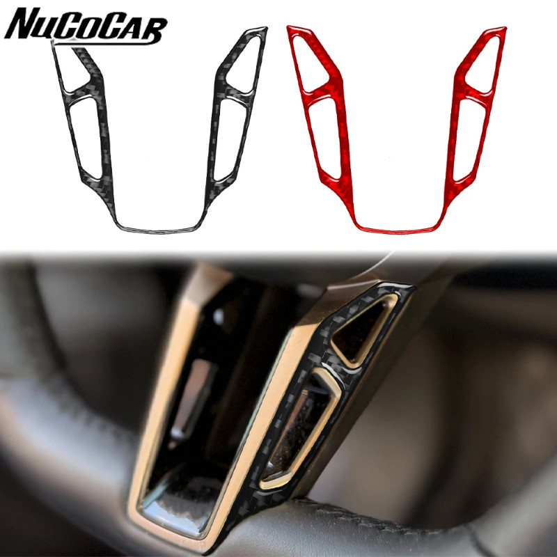 For BMW 5 Series i5 G60 G68 2024 2025 Carbon Fiber Steering wheel chin Panel Cover Car Accessories