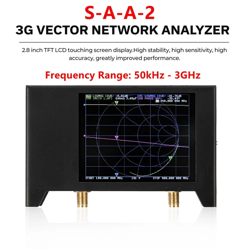 3G Vector Network Analyzers S-A-A-2 NanoVNA V2 Antenna Tester HF VHF UHF Measure Duplexer Filter Ne