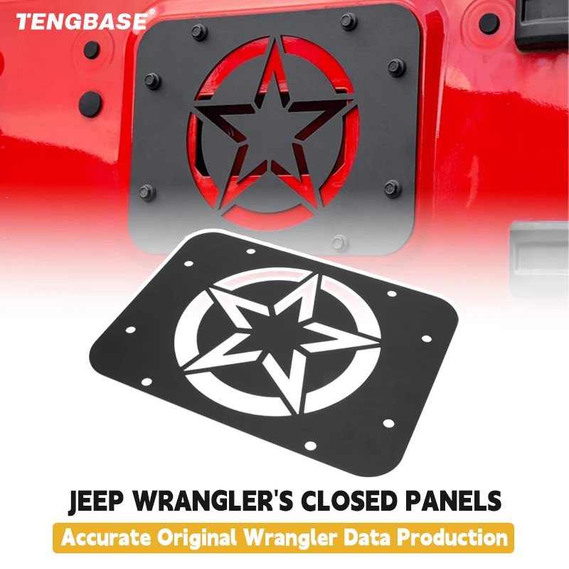 Spare Tire Carrier Delete Filler Plate Tailgate Vent-Plate Cover For 2007-2018 Jeep Wrangler JK JKU