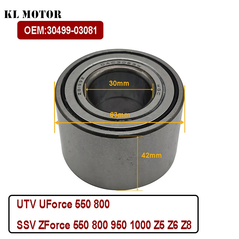 40pcs DAC3063W Hub Bearing For CF UForce 550 U550 800 U8 ZForce 550 800 Z5 Z6 Trail Z8 800EX 1000 Z