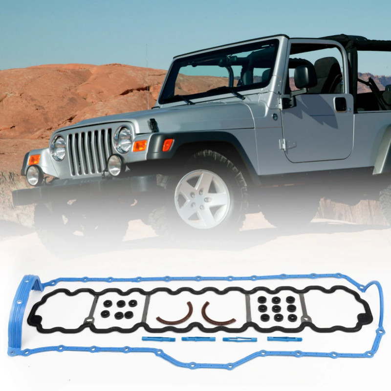 Oil Pan Gasket Set OS34308R AOP271 VS50458R BS40183 5174 For Jeep Cherokee 4.0L 2000-2001 Jeep Wran