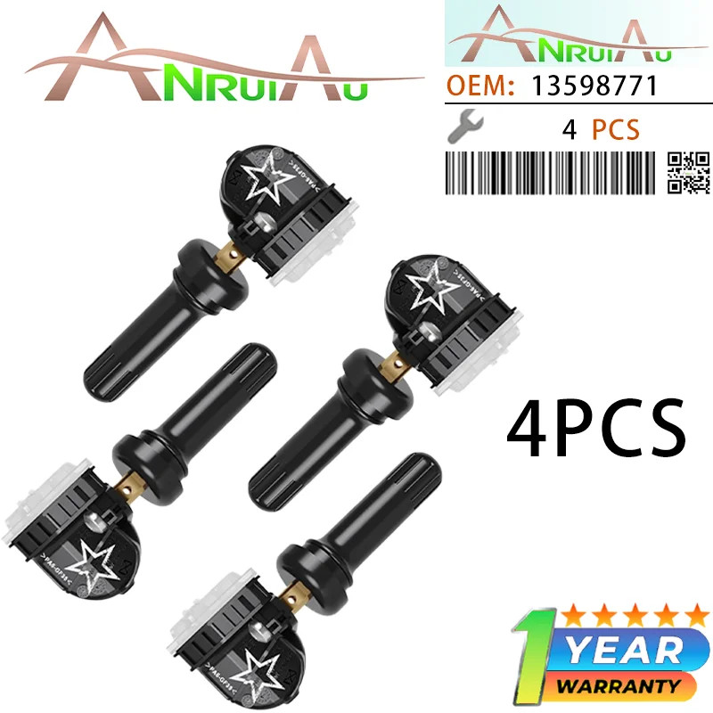 4PCS 4313085Z00 TPMS Sensor 315Mhz Tire Pressure Monitoring Sensor Compatible with Saab 9-5 Chevrol