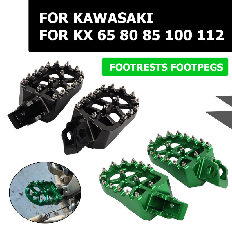 For Kawasaki KX 65 80 85 100 112 KX65 KX80 KX85 KX100 KX112 Motorcycle Accessories Footrest Footpeg
