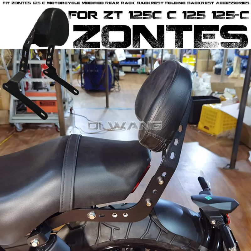 FIt ZONTES 125 C Motorcycle Modified Rear Rack Backrest Folding Backrest Accessories For ZONTES ZT
