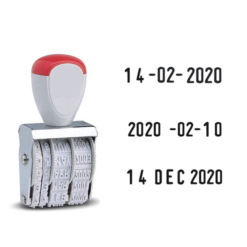 Planner Date Stamp DIY Handle Account Date Stamps For Office Escolar Supplies Emboss, Day-Month-Yea