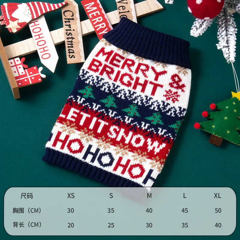 Pet Clothes Autumn Winter Christmas Knit Sweater Halloween Dog Costume Pet Products Supplies Cute D