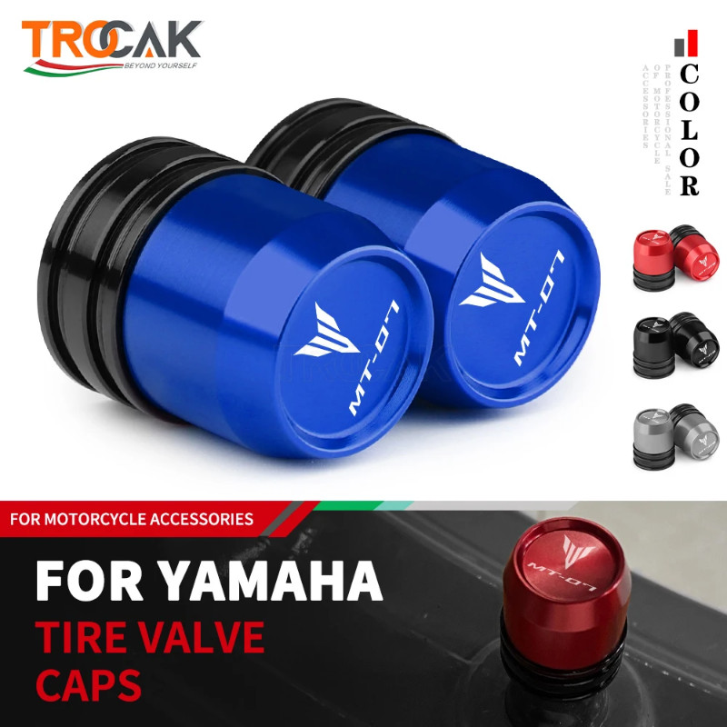MT07 LOGO Motorcycle CNC Wheel Tire Valve Air Port stem caps Accessories For YAMAHA MT-07 MT07 mt 0
