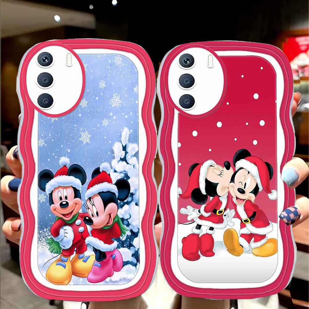 S-28 Mickey Christmas Casing สําหรับ ITEL S23 S25 Ultra City 100 RS4 TPU โปร่งใส