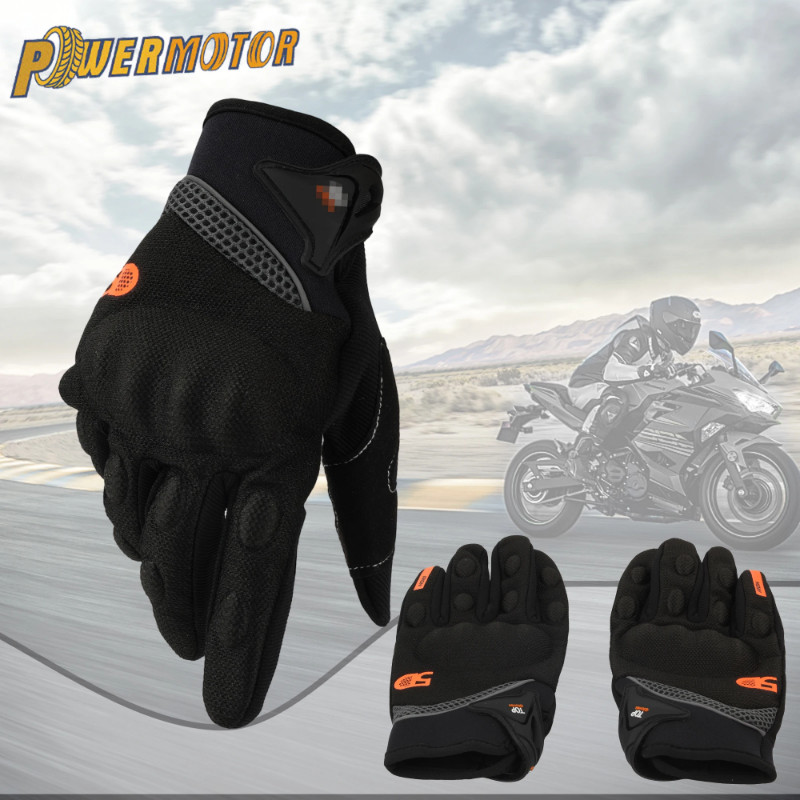 Powermotor Enduro Summer Motorcycle Black Gloves Motocross Gloves Men Cycling Gloves Breathable Tou