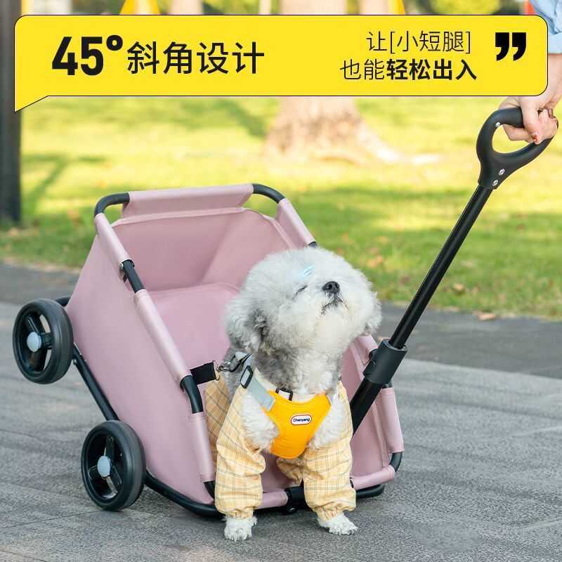 Small Small Dog Pet Cart Toy น้ําหนักเบาพับได้ Outing Mini Camping Cart Walking Cat Walking Dog Spec