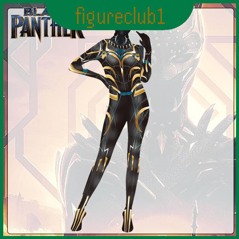 Black Pantherwakanda Forever Letitia Wright สตรีชุดบอดี้สูทยืดหยุ่น Headwear Cospaly