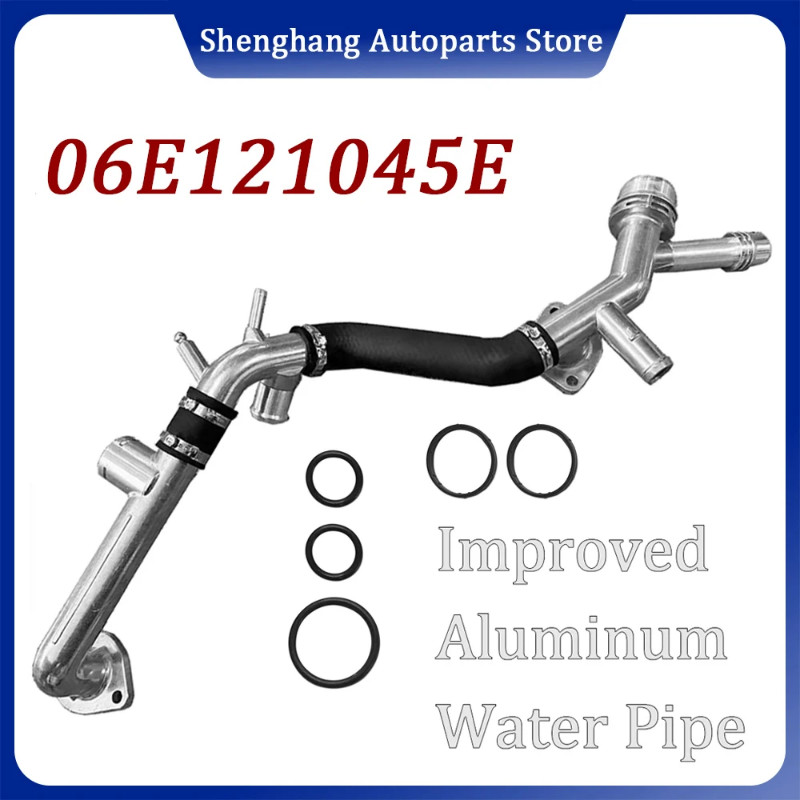 06E121045E Aluminum Engine Coolant Water Pipe Antifreeze Hard Water Pipe 06E121045R For Audi A6 C6