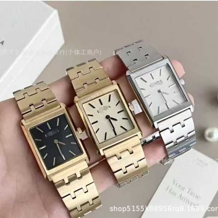 โรงงานสั่งซื้อต้นฉบับยุโรปอเมริกัน breda สไตล์เดียวกันนาฬิกาสี่เหลี่ยมหญิงเหล็กวงสามารถจัดส่งบนรายได