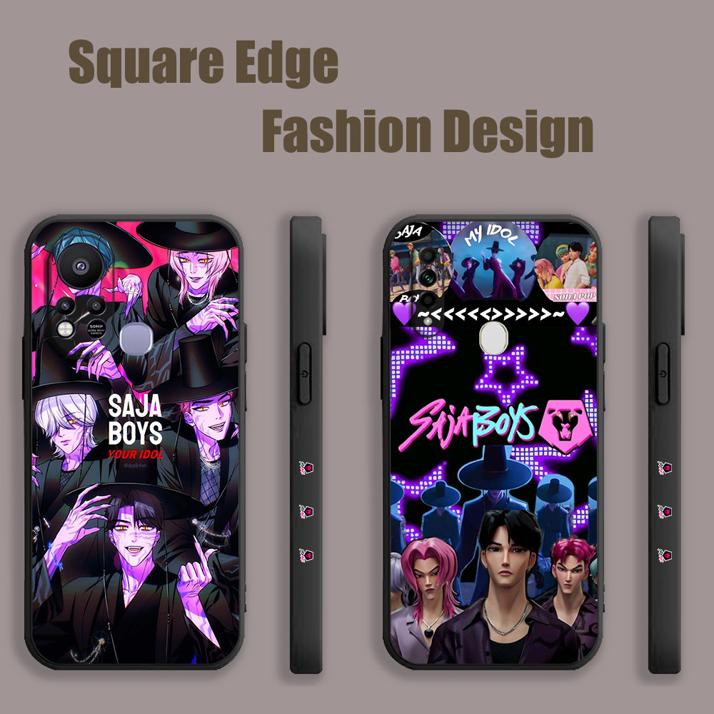 ปลอกสําหรับ OPPO A53 A76 Reno6z A95 Lite A96 A77 X5 Pro Reno 7 Reno 8 Saja Boys Kpop Demon Hunters Z