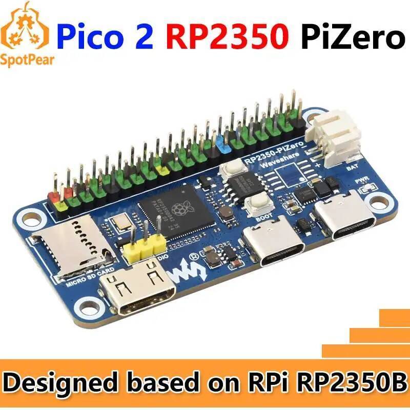 Waveshare RP2350-PiZero RP2040-PiZero Raspberry Pi Pico 2 RP2350-PiZero Development Board PSRAM DVI 