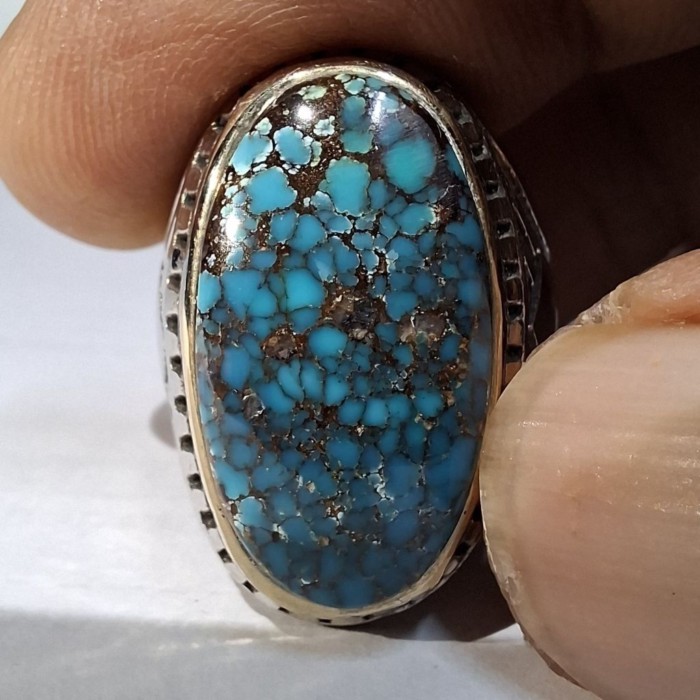 PERSIAN TURQUOISE MIX TOSCA EST DIM 22x12.5x7 RING 8