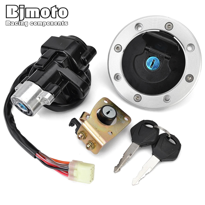 Ignition Switch Fuel Gas Cap Seat Lock Key Kit For Suzuki GSX400 FSV/FSK1 GK7B GSX 1200 FSW/FSX Ina