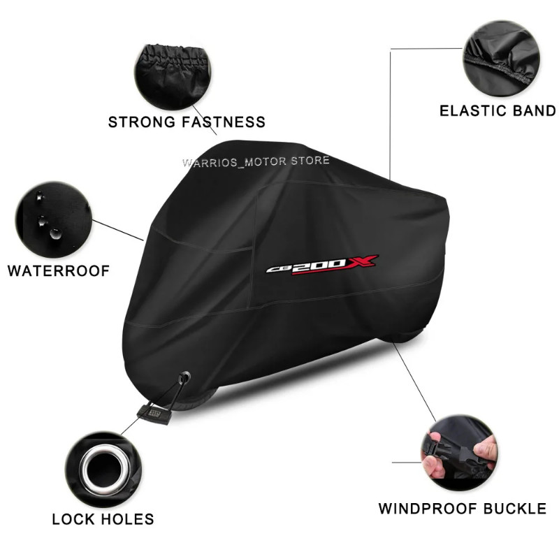 Motorcycle Cover Outdoor Rain Dust Waterproof UV Protector Covers For HONDA CB200x cb 200x 2022 202