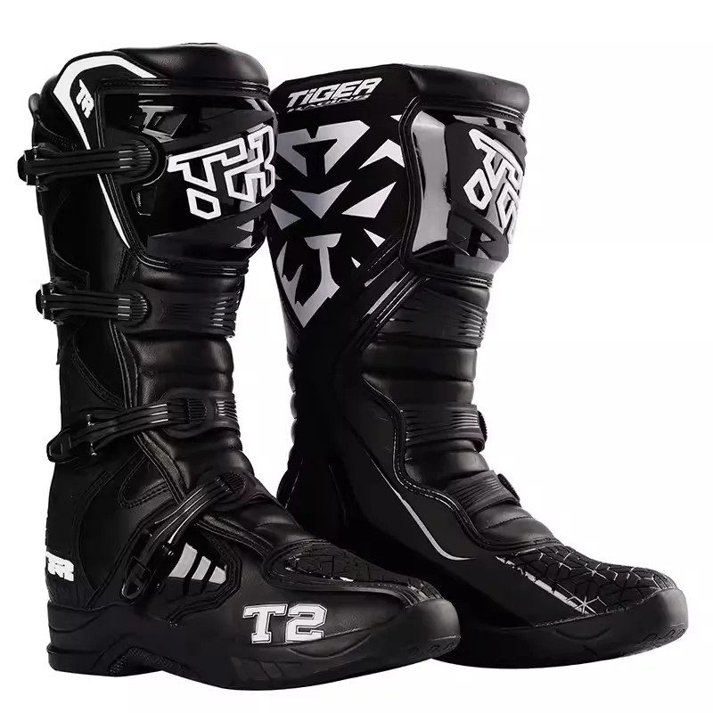 Original Tiger T3 T2 Motorcycle Boots Off Road Boots Track Riding ATV Shoes Downhill Motocross Bota
